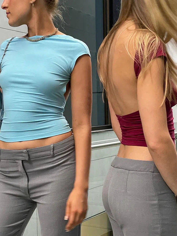 Crop Top "Backless Glam"