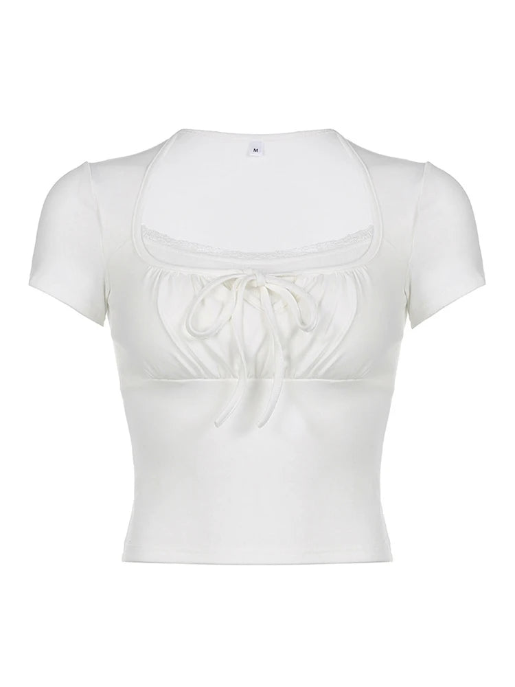 T-shirts "White Knitted"